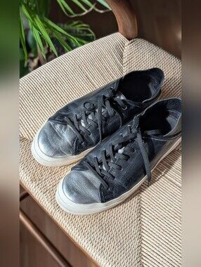 Steve Madden Punk Metallic Leather Low Tops